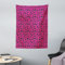 ABAKUHAUS Hunde Wandteppich, Bullterrier-Hundeköpfe auf Rosa aus Weiches Mikrofaser Stoff Waschbar ohne Verblassen Digitaldruck, 110 x 150 cm, Schwarz Pink