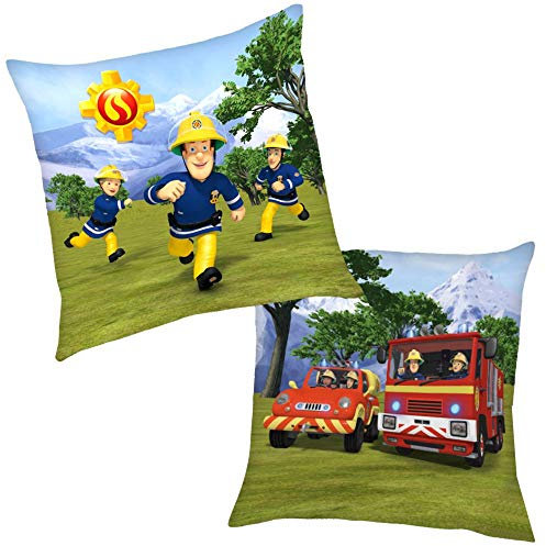 Im Einsatz | Kinder Deko-Kissen 40 x 40 cm | Feuerwehrmann Sam