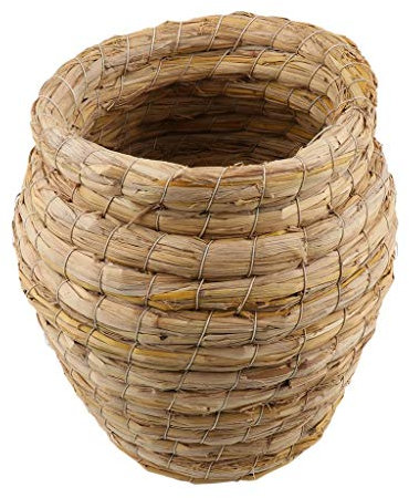 Tubayia Natürliche Stroh Hamsterhaus Nagerhaus Kleintier Käfig Nest für Hamster, Rennmäuse, Kaninchen