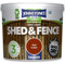 Johnstones Woodcare One Coat Shed & Fence Paint Garden Outdoor Fencing UV Protection Quick Dry 3 Year Life (9L - Cedar Red)