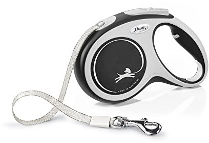 flexi® Comfort M Gurt 5 m schwarz, Roll-Leine für Hunde bis 25 kg