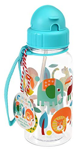 Rex London Wild Wonders BPA-freie Kunststoff-Wasserflasche für Kinder, 500 ml