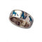 SILVERFOX Wolfs Ring Türkis Navajo Style Indianerschmuck Westernschmuck Wolfsring Silver Wolf (57 (18.1))