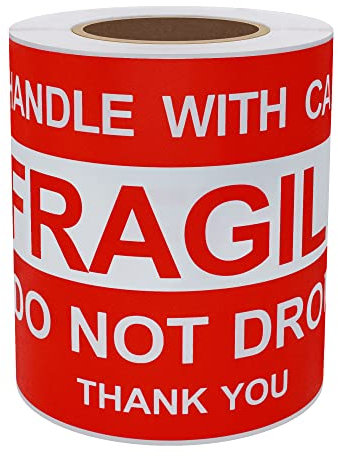 hybsk 10,1 x 15,2 cm nicht Drop Thank You Fragile Aufkleber selbstklebend Label 100 Pro Rolle