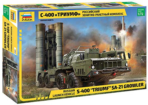 Zvezda 5068 1:72 S-400“Triumf”AA Missile Sys. SA-21 - Modellbausatz,Plastikbausatz, Bausatz zum Zusammenbauen, detaillierte Nachbildung