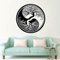 Yin Yang Wandtattoo Baum Des Lebens Runde Abstrakte Baum Wandaufkleber Vinyl Wanddekoration Schlafzimmer Wohnzimmer Dekoration Wandbild 30X30Cm
