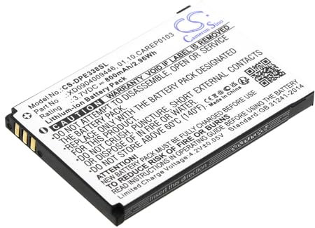 TCTK Akku 800mAh Kompatibel mit [Doro] HandlePlus 334, HandlePlus 334GSM, PhoneEasy 334, PhoneEasy 334GSM, 338, 338GSM, 341GSM, 342, 342GSM, P FBA