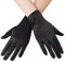 EORUBE 1920s Handschuhe für Damen Handgelenklange Kurze Satin Handschuhe Party Kostüm (Schwarz)