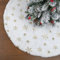 Mizijia Weihnachtsbaum Decke, 78CM / 30 Zoll Runder Weiß Plüsch Weihnachtsbaum Rock mit goldenen Pailletten Schneeflocke, Dicker und Weicher Christmas Tree Skirt,Christbaumdecke