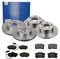 ATE Bremsen-Set 2 Bremsscheiben + Bremsbeläge Einbau Vorne Hinten Bremsscheiben-Set Scheibenbremsen passend für VW Passat Variant 3B5