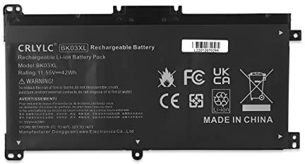 CRLYLC BK03XL Batería de para Portátil HP Pavilion X360 14-ba0xx 14-ba004ns ba104na ba001ns ba029ns ba039ns ba037ns ba031ns ba025ns ba033ns ba011ns ba145ns ba140ns ba130ns ba002ns ba006ns ba009ns