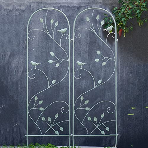 Rasenkanten Rankhilfe Gartenzaun Rankgitter Gartenstecker Garten Gartenpfähle Gartenzäune Beetzaun Metall Obelisk Pflanzenstützen für Gartendeko,Deko Für Kletterpflanzen,Rosen,Reben ( Color : Green )