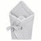Bellochi 2in1 Baby Einschlagdecke Babyhörnchen - 75 x 75 cm - 100% Musselin Wickeldecke - für Kinderwagen, Babybett oder Kindersitz - Ganzjährig - ÖKO-TEX Zertifiziert - Grau