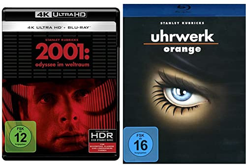 2001: Odyssee im Weltraum (4K Ultra-HD) (+ Blu-ray 2D) (+ Bonus-Blu-ray) (Repack) & Uhrwerk Orange [Blu-ray]