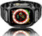Amznew Bracelet Apple Watch en acier inoxydable avec étui Compatible avec Apple Watch Ultra 49mm, Bracelets iWatch en métal pour hommes, Noir