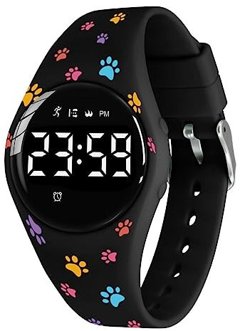 aswan watch Digitaluhr Kinder Mädchen Jungen mit Schrittzähler,Wecker,Stoppuhr, Licht,Datum-Sport Armbanduhr ohne App und Handy mit Silikonarmband