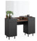 Vicco Schminktisch Anika, Frisiertisch mit Spiegel, Anthrazit/Nussbaum, 120 cm mit Spiegel