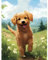 NAIMOER Hunde Diamond Painting Erwachsene, Tiere Diamant Painting Bilder,Hunde Diamond Painting Set Erwachsene Diamond Painting Kinder 5D Diamant Malerei für Home Wand Décor(30x40cm)