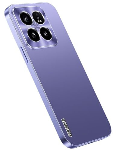 Wigento Für Xiaomi 14 Pro Feinmattes Metall Design Handy Hülle Cover Case Zubehör Lila