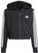 adidas Niñas Essentials Full Zip Hoodie, Black/White, 9-10 Years