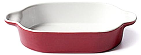 SMELEYOU Bandeja De CeráMica Bandeja para Horno De Horno Disco para Hornear con Mangos con Manijas De CeráMica Plato Reutilizable Mini Cacerola SartéN De LasañA MultipropóSito Profundo