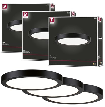 Paulmann 5226 LED Panel Abia rund 300 mm 3x22W 3x2200lm 2700K Schwarz matt