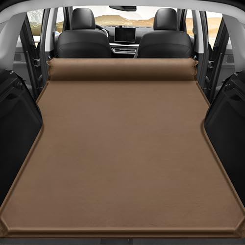 zjxtnb Auto Luftmatratze Für Jeep Wagoneer/Wrangler/Grand Cherokee/Grand Wagoneer, Aufblasbare Automatratze Dachzelt Reisen Tragbares Faltbare Schlafbett Camping-Schlafkissen,Brown