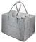 xyzmilz Filztasche Einkaufstasche Groß mit Fächern - 30L Filztaschen Shopper XXL Faltbar Einkaufskorb Kaminholztasche Kleiderkorb Spielzeugtasche (Grau)