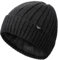 Wmcaps Wintermütze Herren, Beanie Herren mit verdicktem Fleece Futter, Unisex Klassische Mütze mit Bündchen Elastische und weiche Wollmütze Herzerwärmendes Geschenke für Männer Frauen, Dunkelgrau