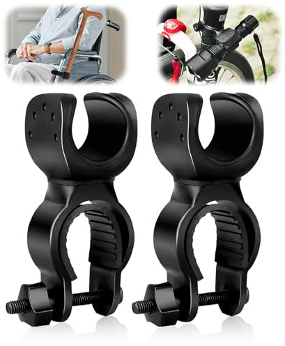2PCS Support De Canne Pour Fauteuil Roulant Universels, Support De Canne De Marche Pour Déambulateur Fauteuil Roulant Béquilles Accessoires De Support Noir