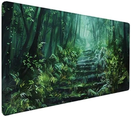 Schreibtischunterlage, Mauspad mit Leder und Rutschfester Wildleder, Mousepad Multifunktionales Mousepad Laptop Schreibunterlage, Tisch-Schutz Unterlage für Büro/Home 600x300x3mm, Grün Anlage 4-C