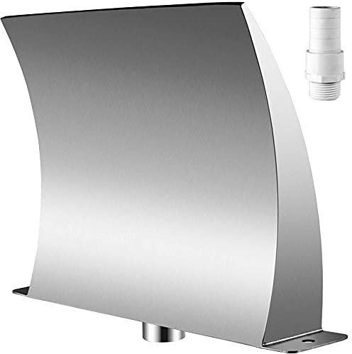 Fontana a Cascata per Piscina in Acciaio Inossidabile 304, fontane per Piscine interrate, cascate da Giardino per Esterni a strapiombo