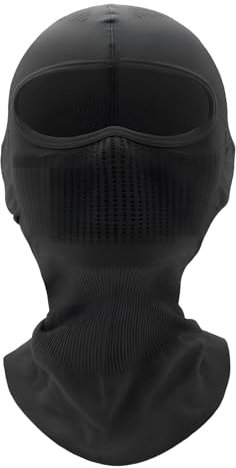 BbiuRer Sturmhaube Motorrad Sommer, Atmungsaktive Sturmhaube für Motorrad und Fahrrad, Nahtlose Sturmmaske für Ski und Outdoor-Aktivitäten, Unisex-Design, Schwarz