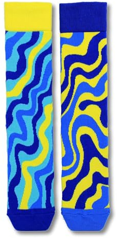 United Oddsocks Odd Pair Men’s Mismatched Novelty Socks – 1 Bold Pair | Design in Fun Prints & Colours – UK 6–11, EUR 39–46, US 7–12 – Colourful Gift Socks for Men with Unique Personality