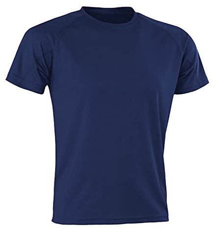 Spiro Mens Aircool T-Shirt (XXS) (Navy)