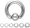 Treuheld® Klemmring Piercing BCR Ring - Silber - Edelstahl/Chirurgenstahl - Dick & Groß - Klemmkugelring - 5x28mm