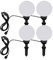 Trango 4er Set 200 Gartenkugel Leuchte IP44 Kugelleuchte 20cm ? in Weiß *GARDEN* mit je 5m Kabel & je E27 Fassung geeignet für LED Lampe Kugellampe Gartenleuchte Außenlampe ohne Leuchtmittel