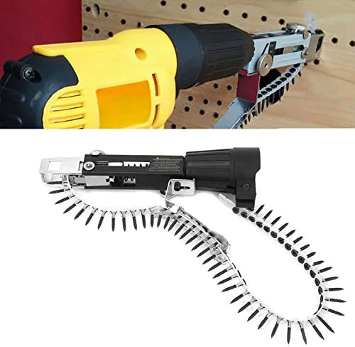 Chain Screw Gun Nail Carpentry Decoration Tools, Lithium Battery Automatic Nail Sending Bursts on plasterboard Batch Head Chain Belt