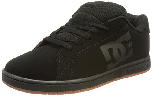 DC Shoes Herren Gaveler - Leather Shoes Sneaker, Black Gum, 42.5 EU