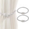 Magnetische Vorhang-Raffhalter mit Kristallen, für Gardinen, 2 Packungen mit glänzenden dekorativen Raffhaltern, Clips für Schlafzimmer, Wohnzimmer, Fensterbehandlungen (weiß)