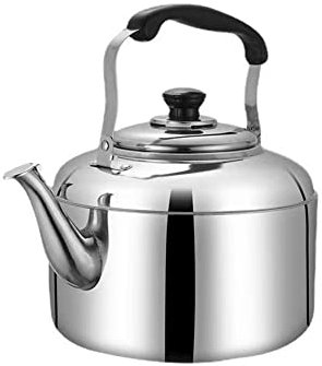 Bollitore da tè, bollitore per tè in acciaio inox ispessito fischietto, 4L/5L/6L/7L, bollitore per acqua calda di grande capacità fornello a induzione a gas bollitore universale per cucina 7L
