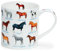 Dunoon Orkney 0.35 Litre Fine Bone China Mug ^On The Farm Farm Animals (Horses)