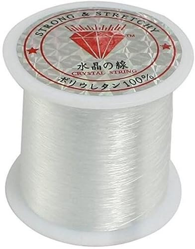 1 rotolo di lenza da pesca in nylon trasparente cristallo filo da pesca rocchetto perline stringa gioielli perline filo per artigianato fai da te: 0,2 mm* 155 mDeft e professionale