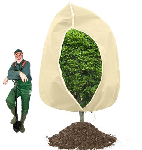 TOFFCAEA Winterschutz für Pflanzen, 280x300cm Frostschutz Kälteschutz Pflanzenschutzsack für Kübelpflanzen, mit Reißverschluss, Atmungsaktiv, Reißfest,für Baum Palmen Balkonpflanzen