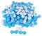 Dhoptical 100Pcs Contact lens case Colorful Contact Lens Holder Box Left/Right Eyes (Blue)