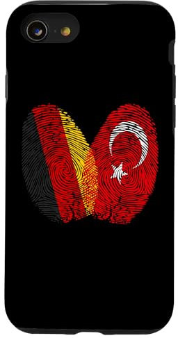 Hülle für iPhone SE (2020) / 7 / 8 Fingerabdruck Türkiye Deutschland Türke Türkei