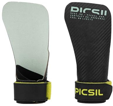PICSIL Maniques Hawk + Poignets + Sac, Utilisation sans magnésium, Grip sur Tous Types de supercies et haltères, Conçu pour Tous Les Sportifs (Moonless G+)