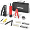 AMPCOM Kit de herramientas de crimpado Ethernet 9 en 1 Pass Through RJ45/RJ11 Kit de herramientas de red para STP Cat7/6A UTP Cat6/5E/5 RJ45 conectores con 110 herramientas de perforación pelacables