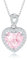 SUNFEEL Collier avec pendentif en forme de cœur en argent sterling S925 pour femme, collier avec pendentif zirconium pour femme (Rose)