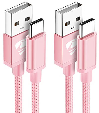 Aioneus Câble USB C [1M+2M/Lot de 2] Cable USB C Charge Rapide 3A Cordon Chargeur USB C Tressé Cable USB USB C pour Samsung Galaxy S21 S22 S23 S24 S9 A14 A15 A52,Xiaomi,Google Pixel,Huawei,iPhone16 15